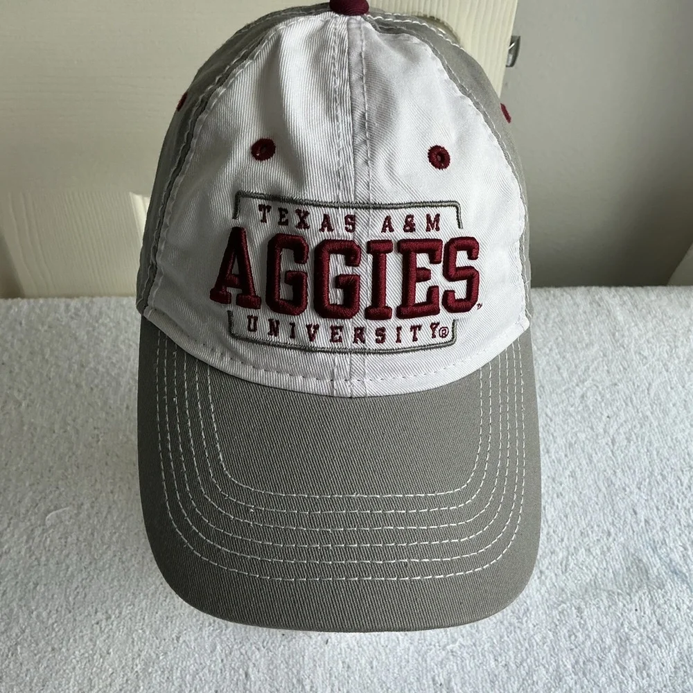 C.C White and Gray Texas A&M Aggies Hat